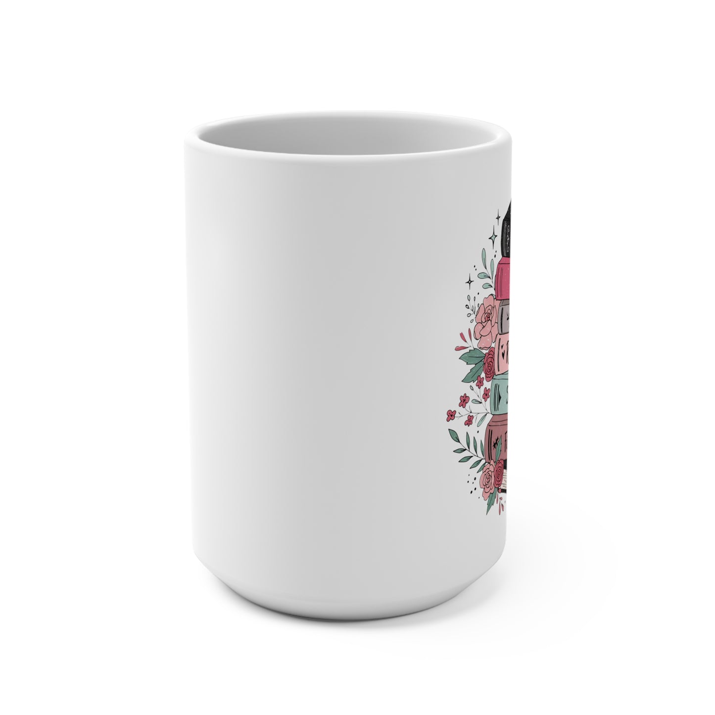 Book Genre Book Stack Mug | Colorful Reader Mug | Bookish Ceramic Mug