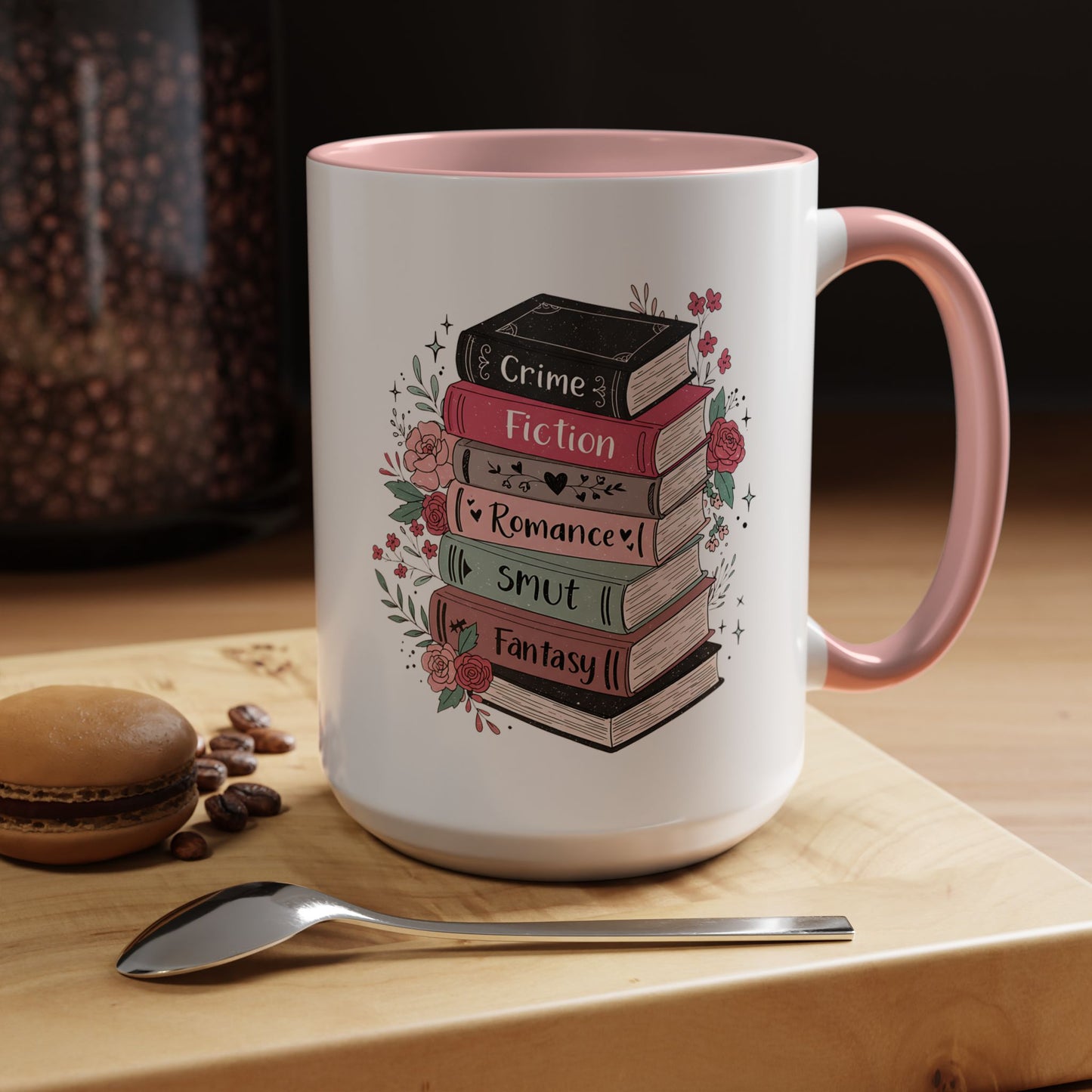 Book Genre Coffee Mug — 15oz Ceramic Coffee Cup
