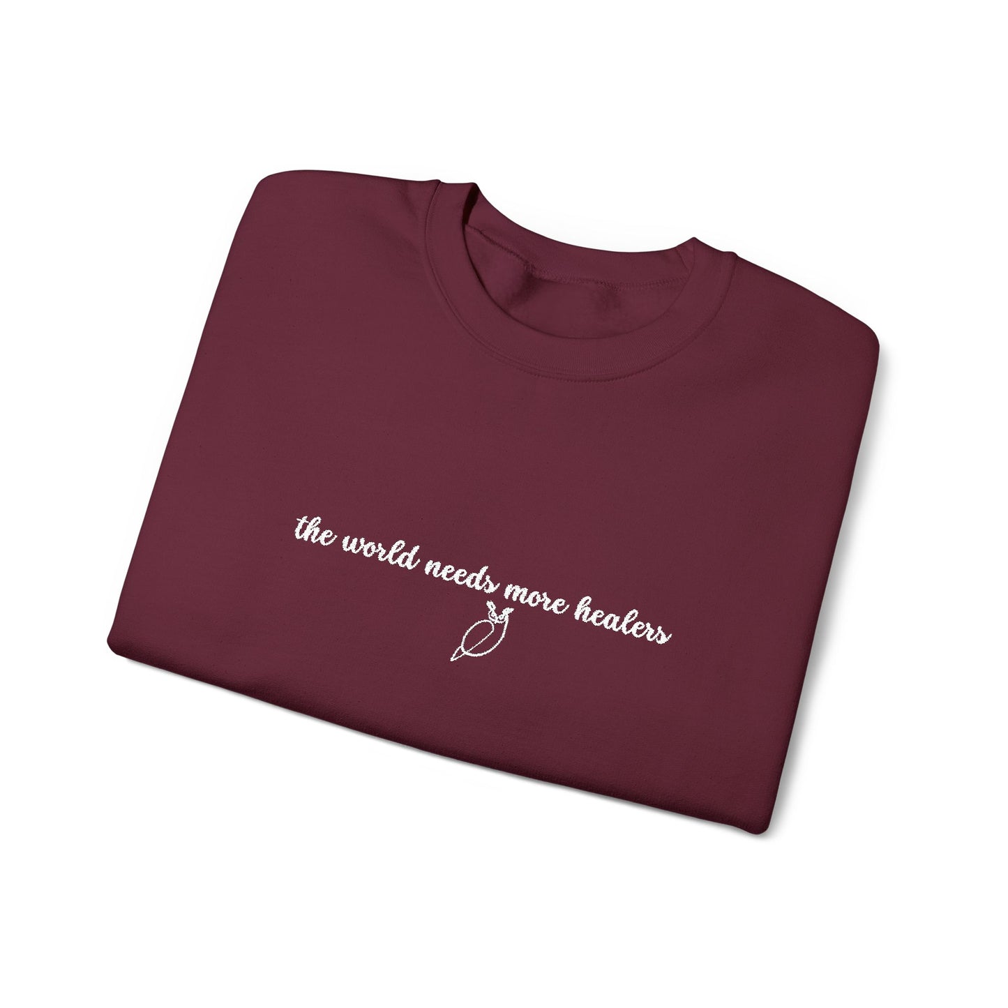 The World Needs More Healers Throne of Glass | Tower of Dawn Embroidered Crewneck Sweatshirt