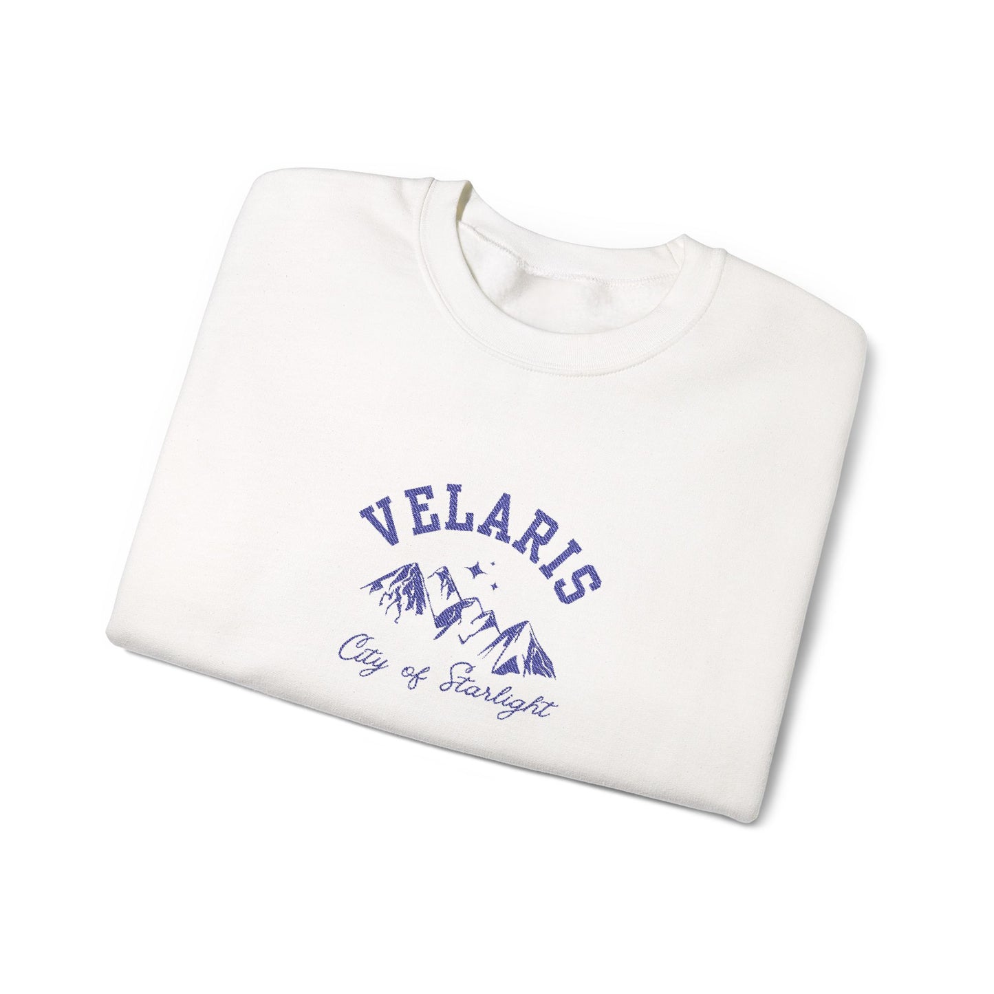 Velaris City of Starlight - Navy Emboridery ACOTAR Embroidered Crewneck Sweatshirt