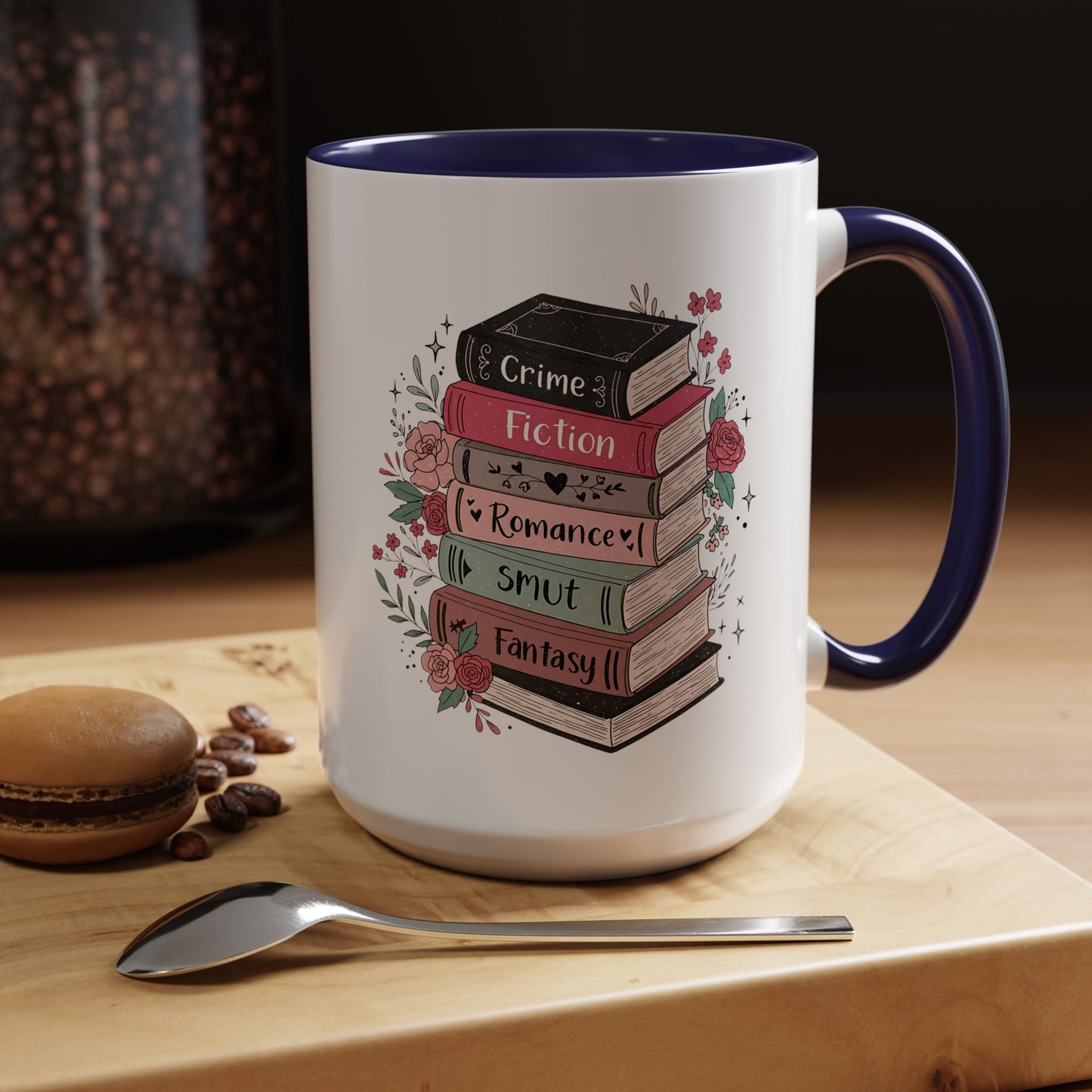 Book Genre Coffee Mug — 15oz Ceramic Coffee Cup
