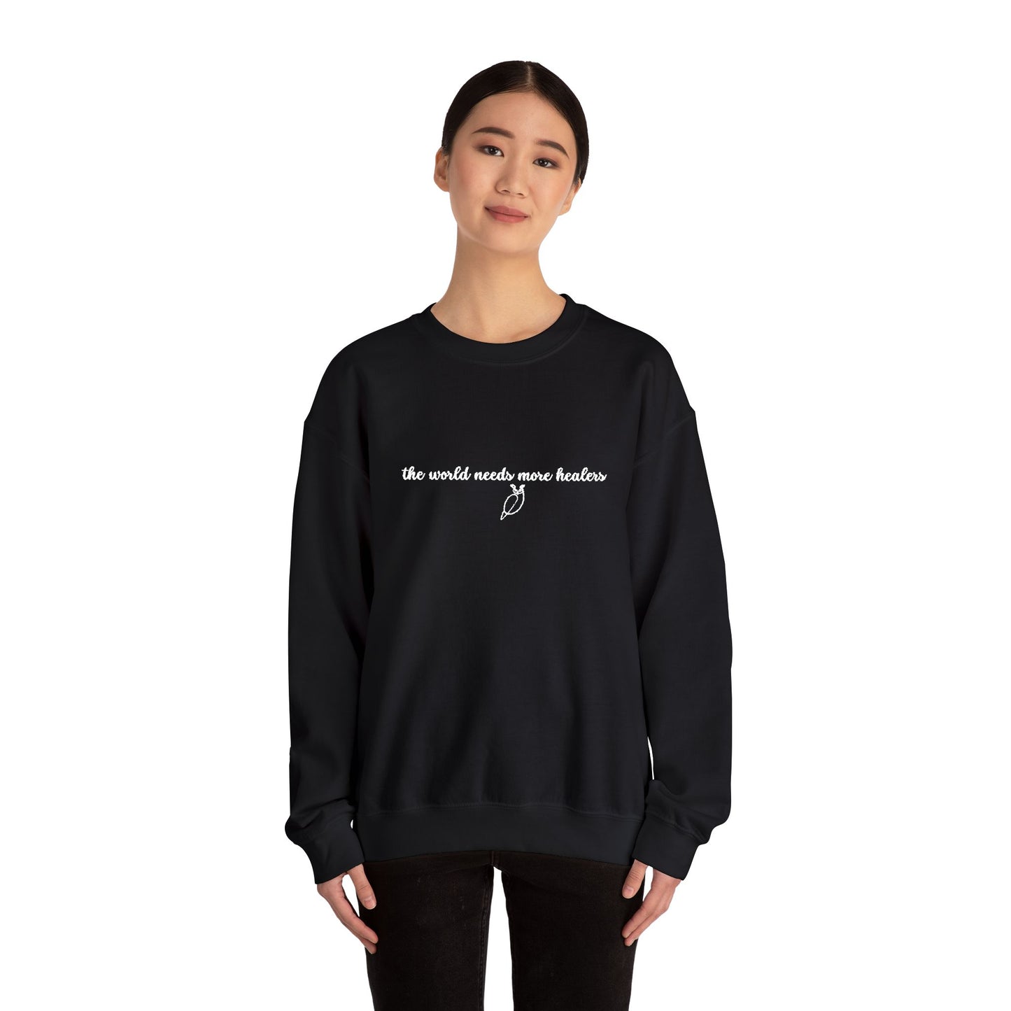 The World Needs More Healers Throne of Glass | Tower of Dawn Embroidered Crewneck Sweatshirt