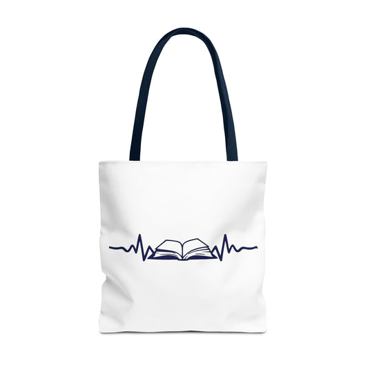 Book Heartbeat | Book Lover Tote Bag