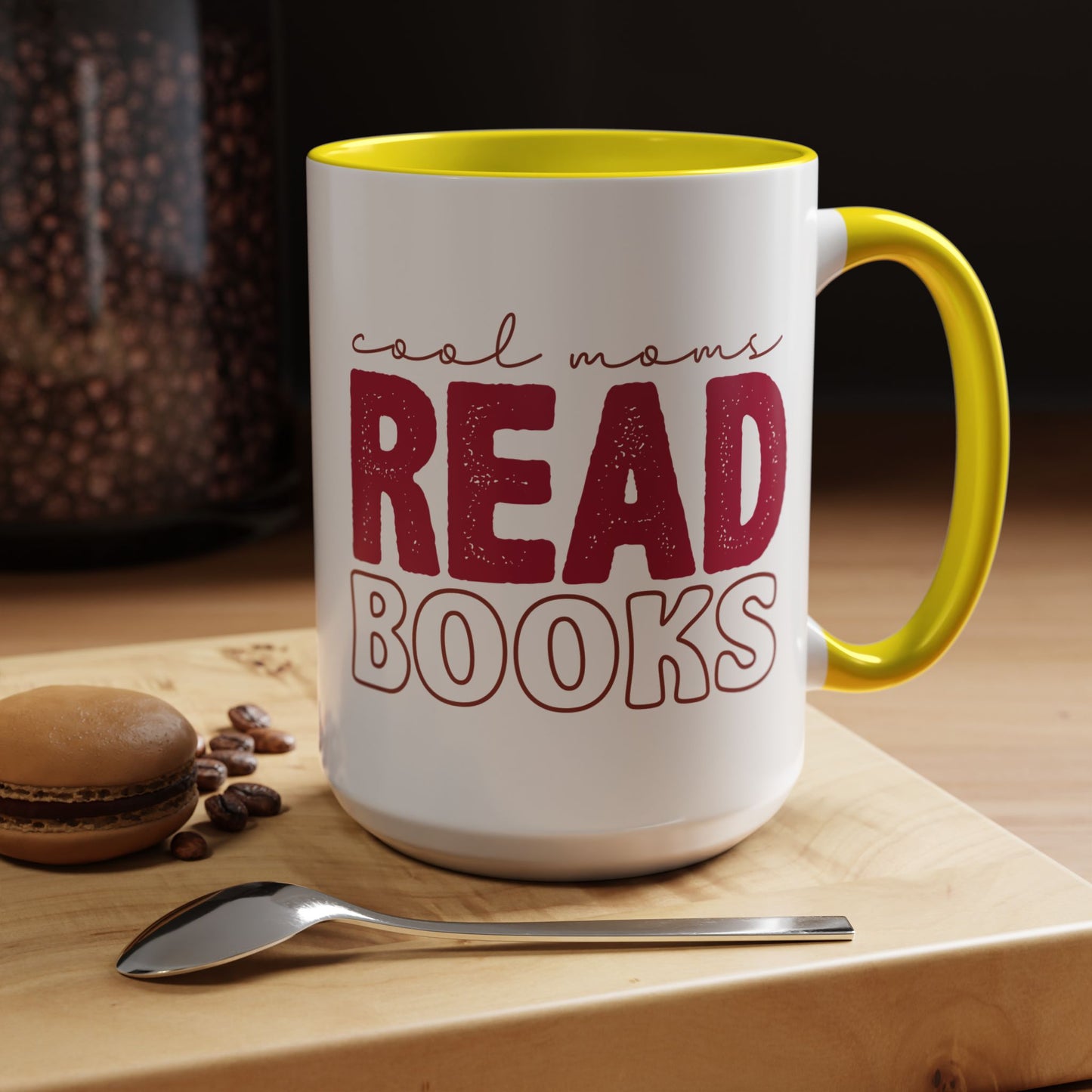 Read Books Mug — "Cool Moms Read Books" Coffee Mug (15oz)