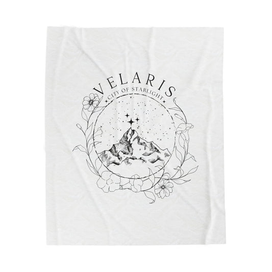 ACOTAR "Velaris City of Starlight" Velveteen Throw | Officially Licensed Sarah J Maas Merch
