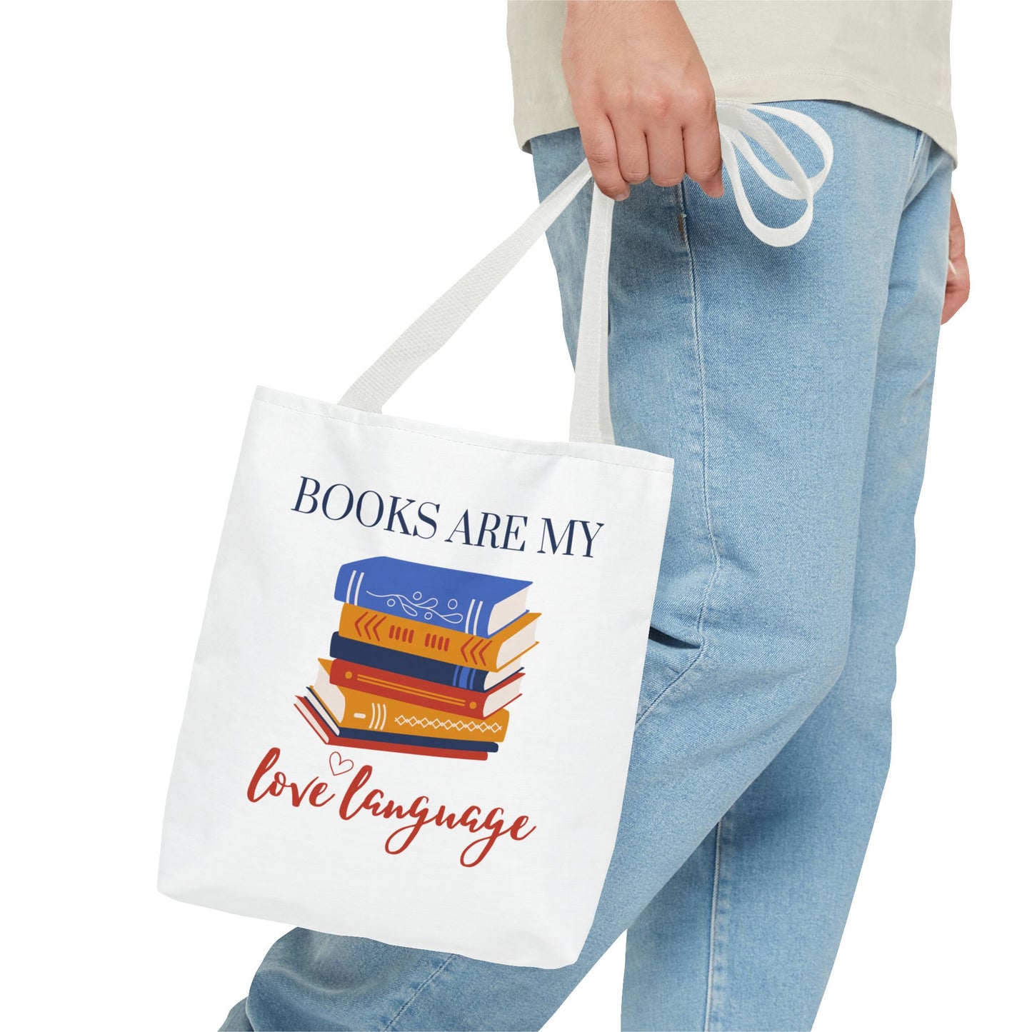 Books are My Love Language Bookish Tote Bag - Ideal Gift for Book Lovers