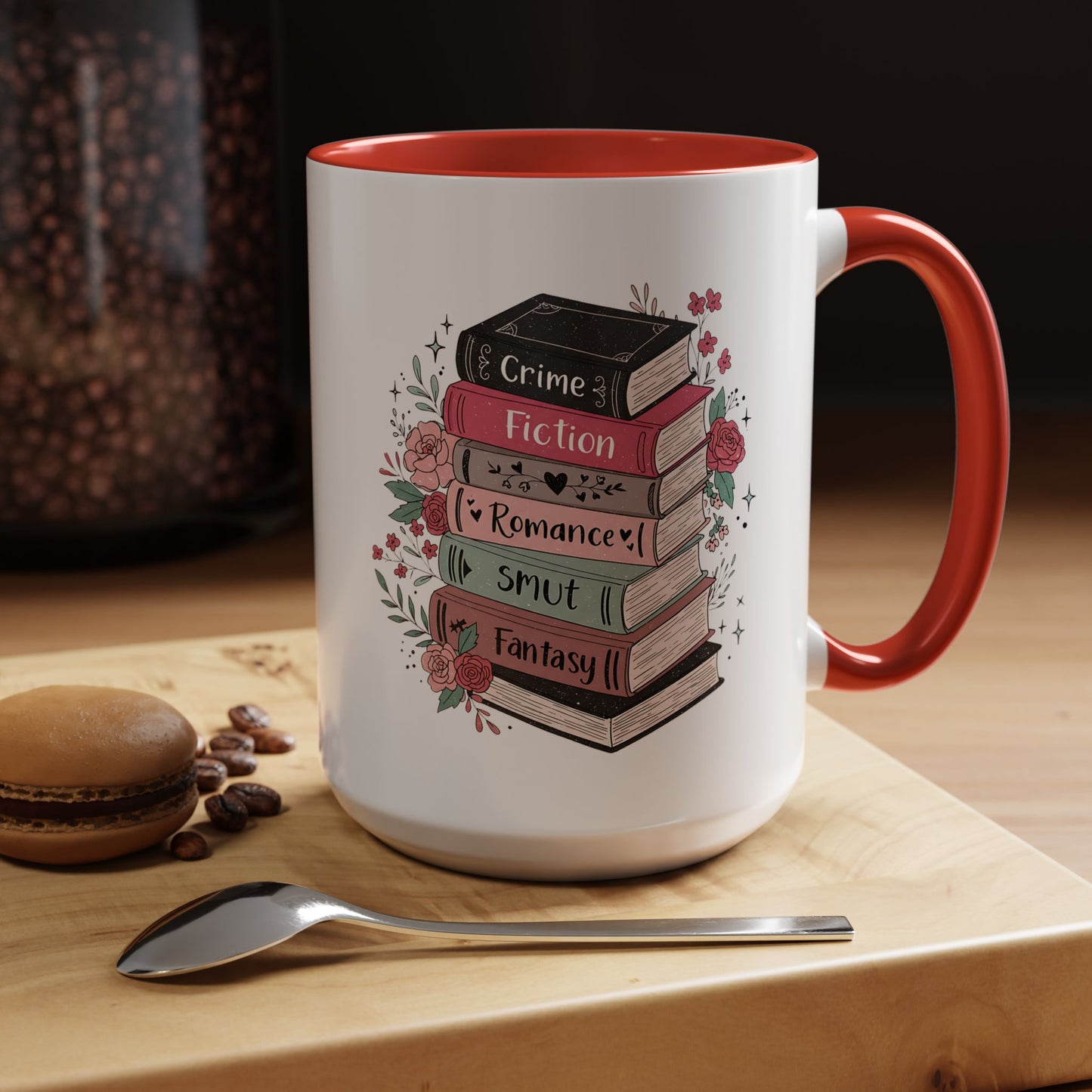 Book Genre Coffee Mug — 15oz Ceramic Coffee Cup
