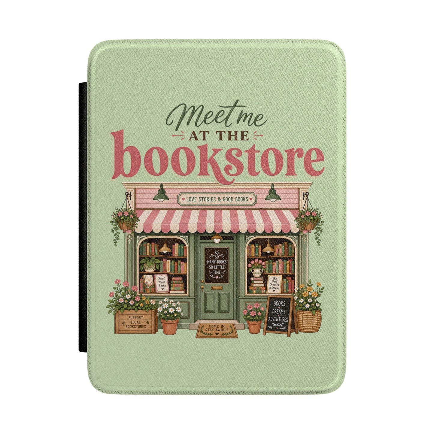 Meet Me at the Bookstore Illustrated Bookshop Kindle Case