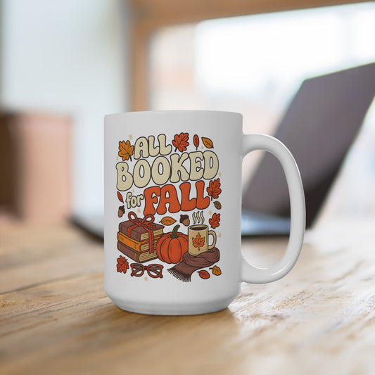 All Booked for Fall 15 oz mug | Gift for Readers | Cozy Vibes
