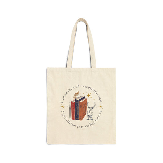 OFFICIALLY LICENSED Sarah J Maas Throne of Glass Canvas Tote Bag - Perfect for Bibliophiles