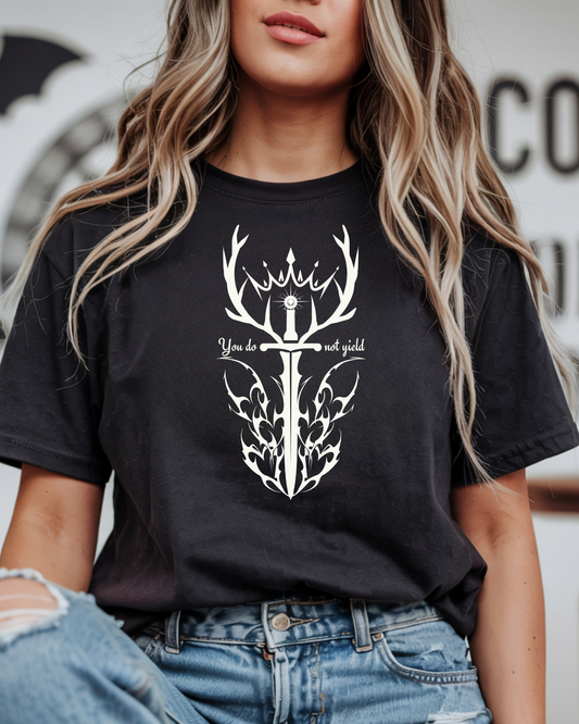 You Do Not Yield (White) | Throne of Glass Inspired T-Shirt | Book Lover Shirt | Bookish Gift