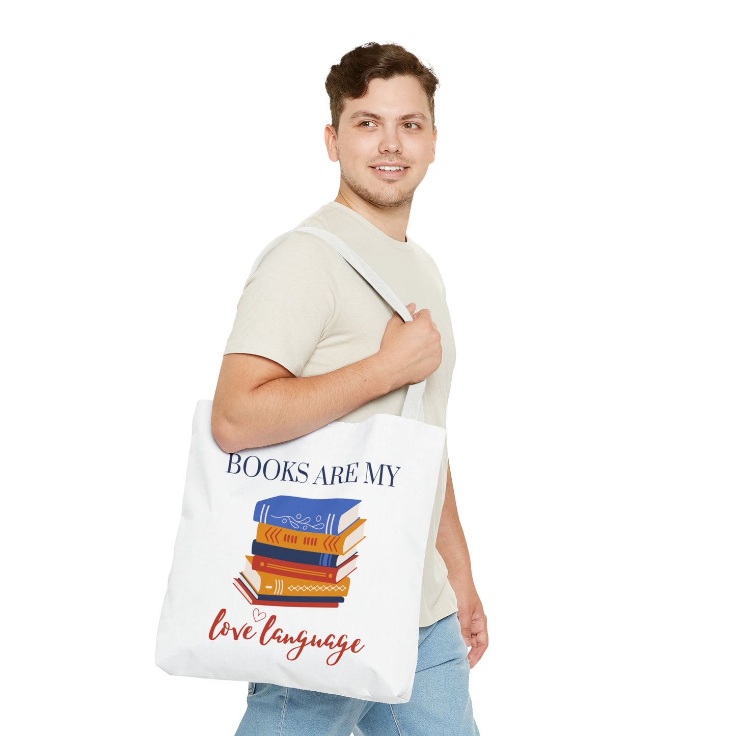 Books are My Love Language Bookish Tote Bag - Ideal Gift for Book Lovers