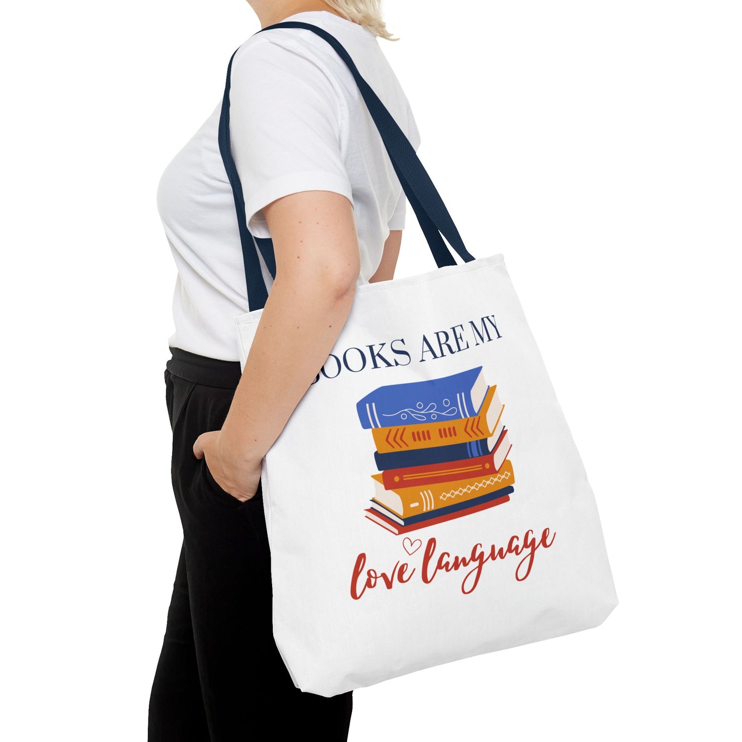 Books are My Love Language Bookish Tote Bag - Ideal Gift for Book Lovers