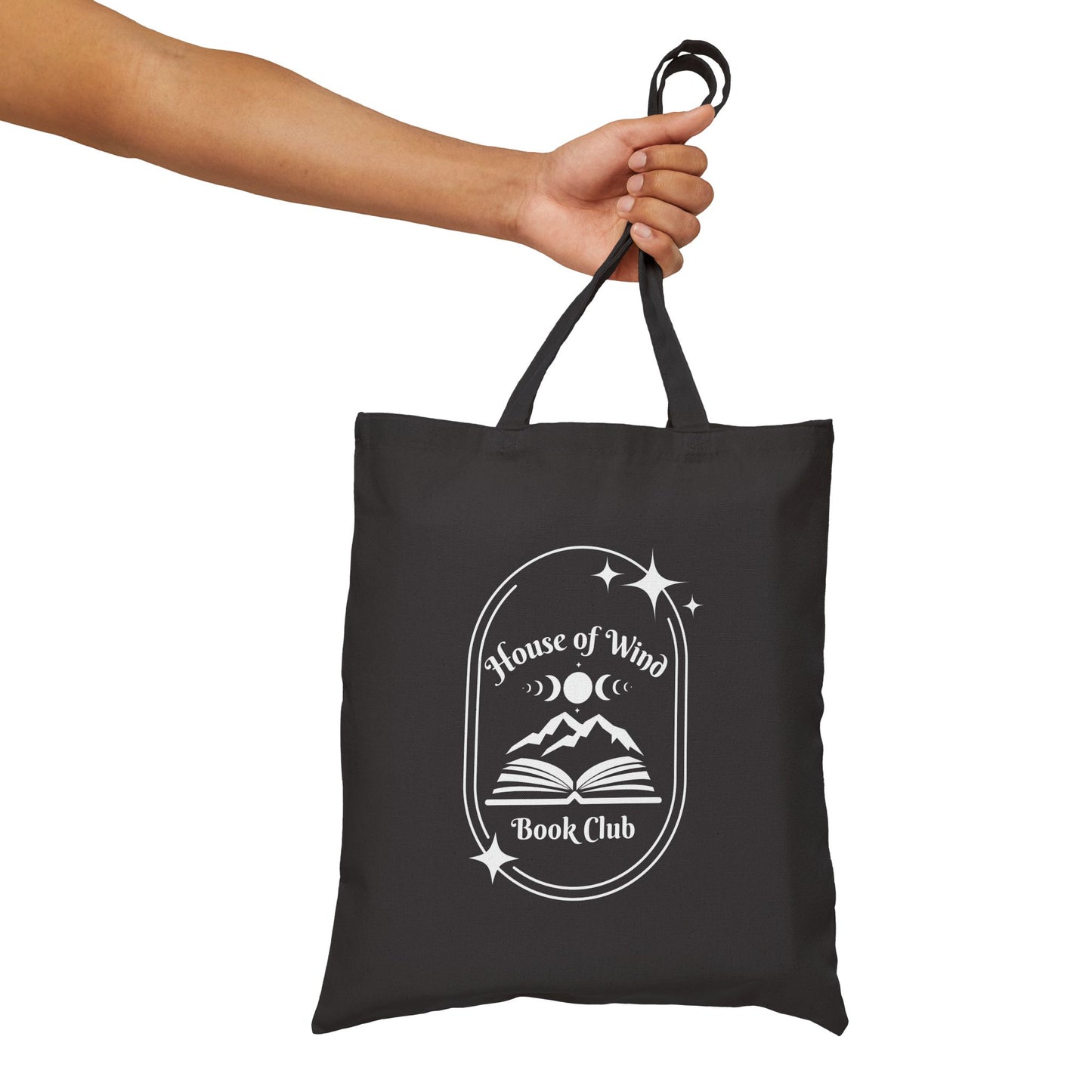 OFFICIALLY LICENSED SJM | ACOTAR Merch House of Wind Book Club Canvas Tote Bag - Black