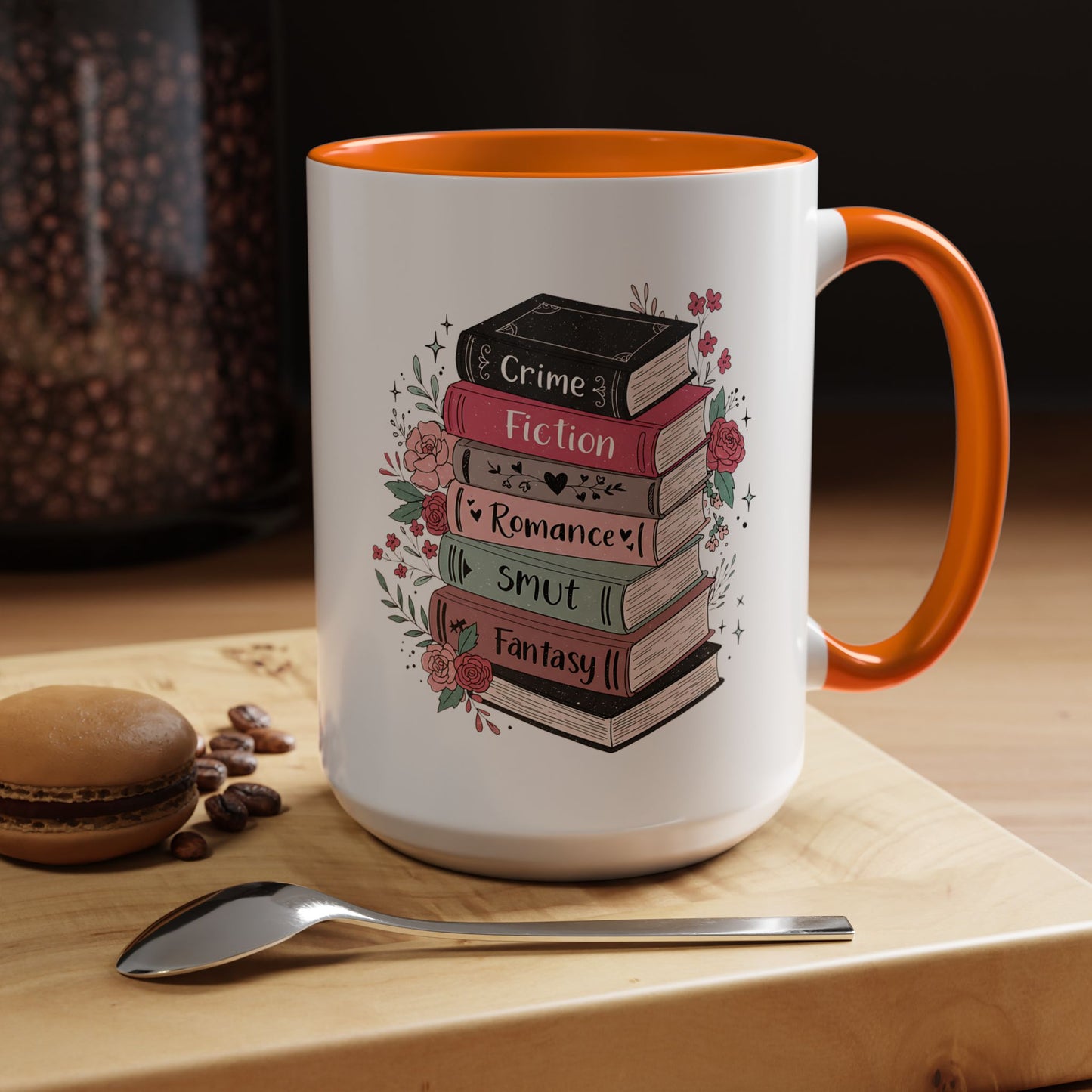Book Genre Coffee Mug — 15oz Ceramic Coffee Cup
