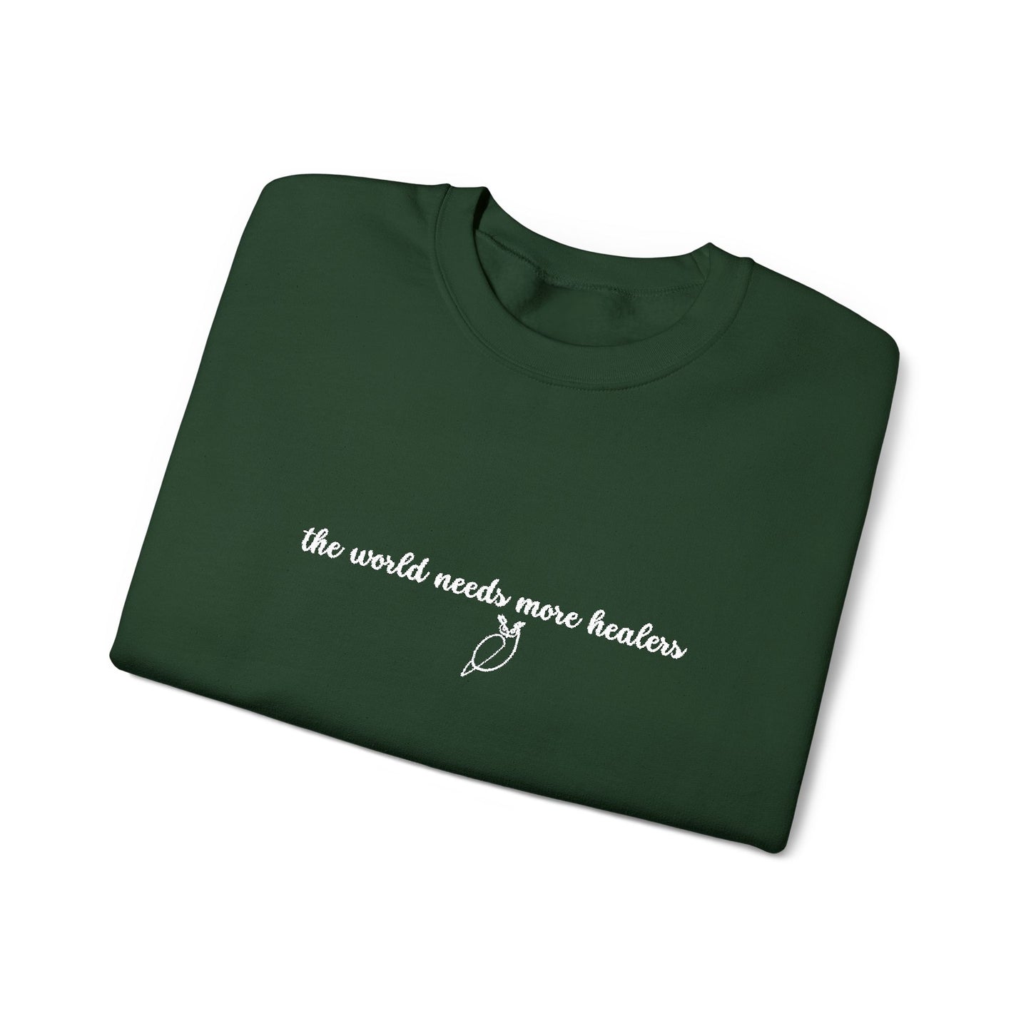 The World Needs More Healers Throne of Glass | Tower of Dawn Embroidered Crewneck Sweatshirt