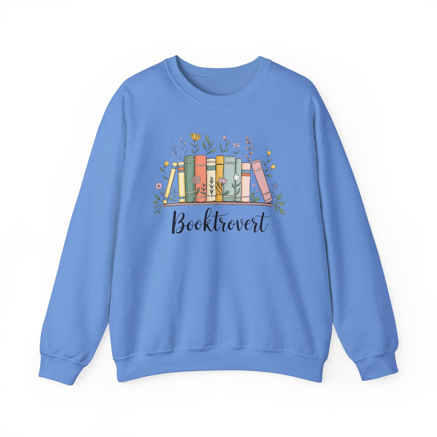 Booktovert Books with Flowers Booklover Reader Sweatshirt