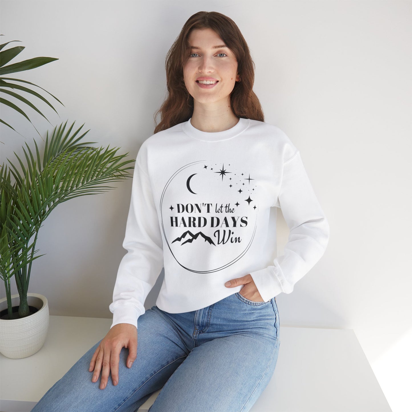 OFFICIALLY LICENSED SJM ACOTAR Merch - Don't Let the Hard Days Win Unisex Crewneck Sweatshirt