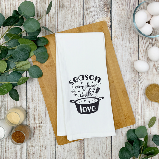 Season Everything with Love Dish Towel