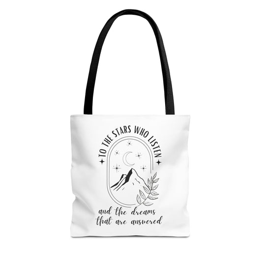 OFFICIALLY LICENSED SJM ACOTAR Merch - To the Stars Who Listen - Stylish Canvas Tote Bag for Dreamers