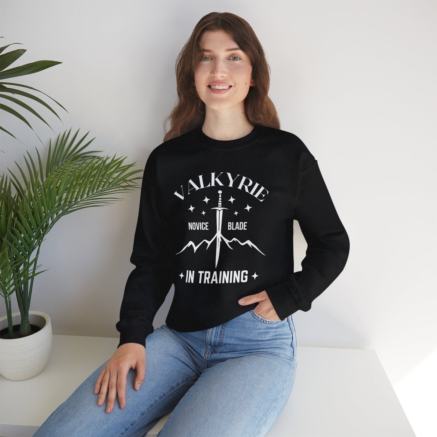 OFFICIALLY LICENSED SJM ACOTAR Merch - Valkyrie in Training Unisex Crewneck Sweatshirt