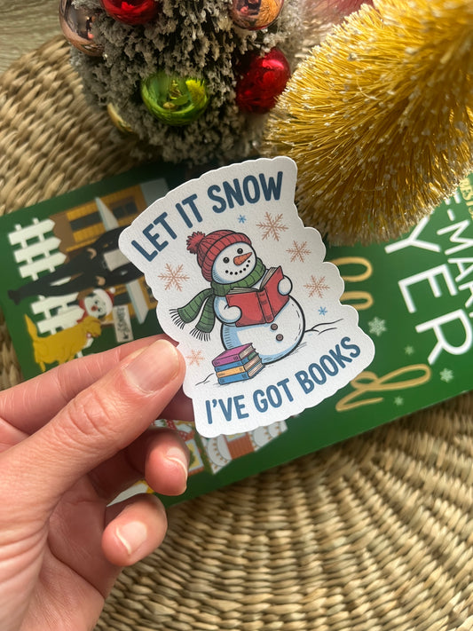 Let it Snow, I've Got Books | Winter Bookish Sticker