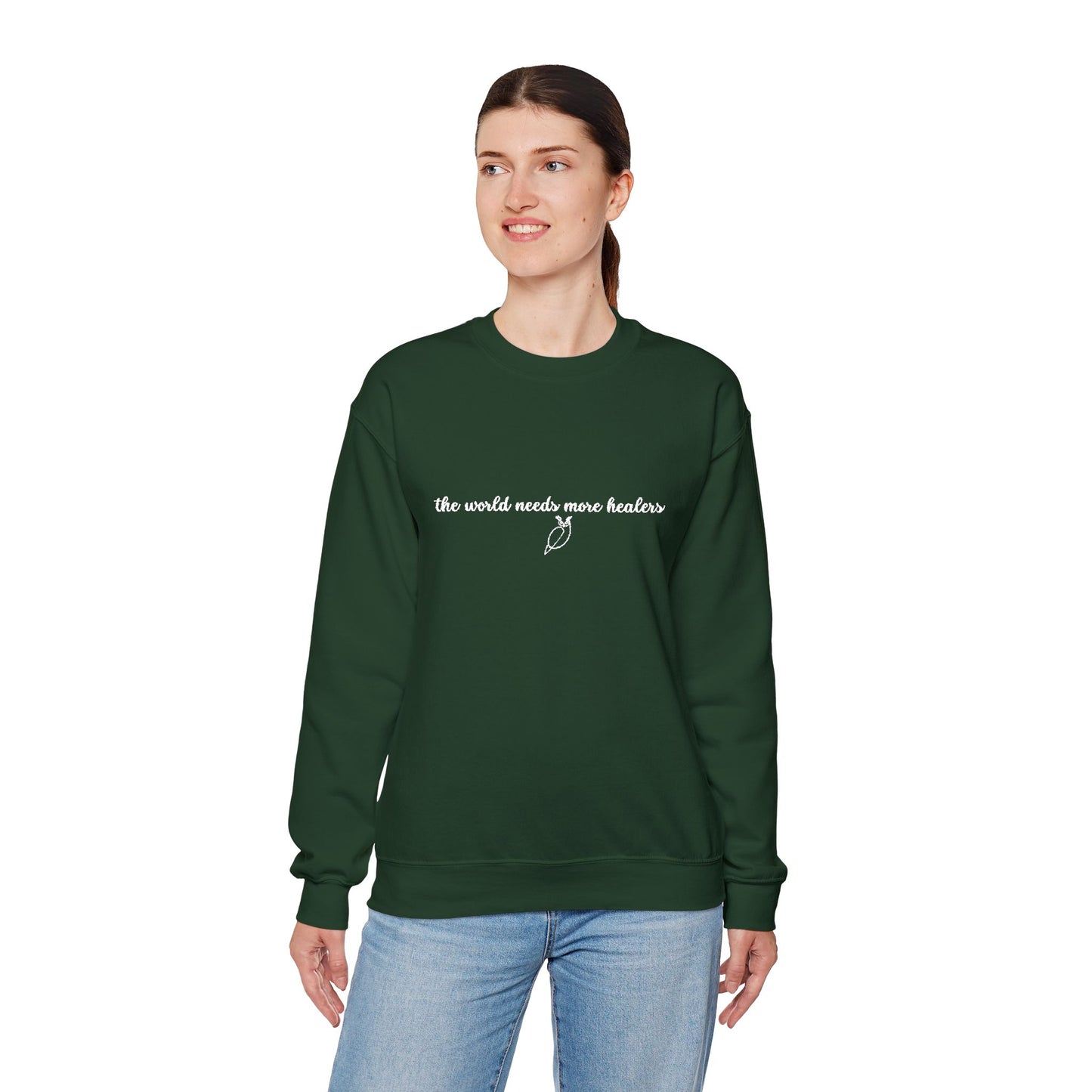 The World Needs More Healers Throne of Glass | Tower of Dawn Embroidered Crewneck Sweatshirt