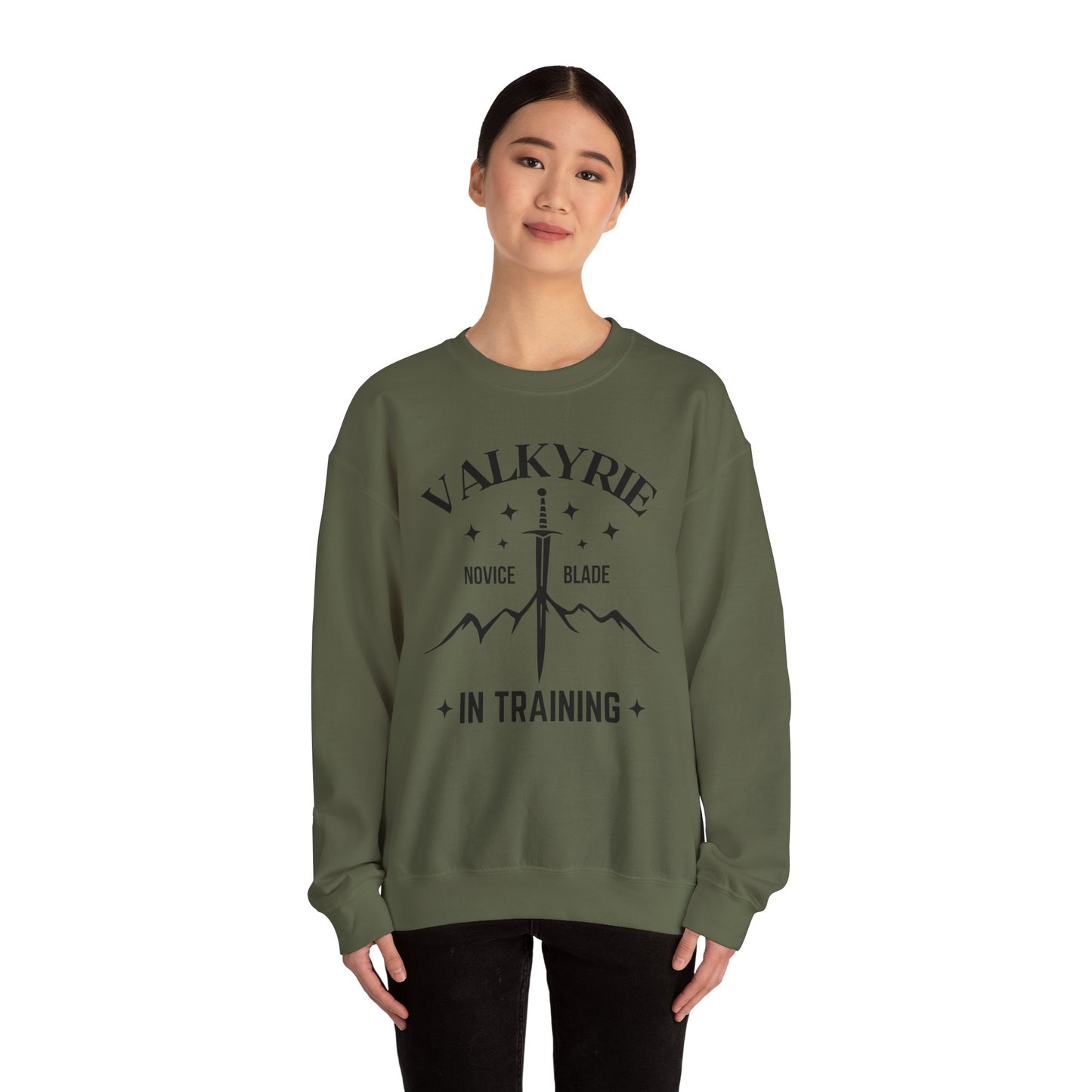 OFFICIALLY LICENSED SJM ACOTAR Merch - Valkyrie in Training Unisex Crewneck Sweatshirt