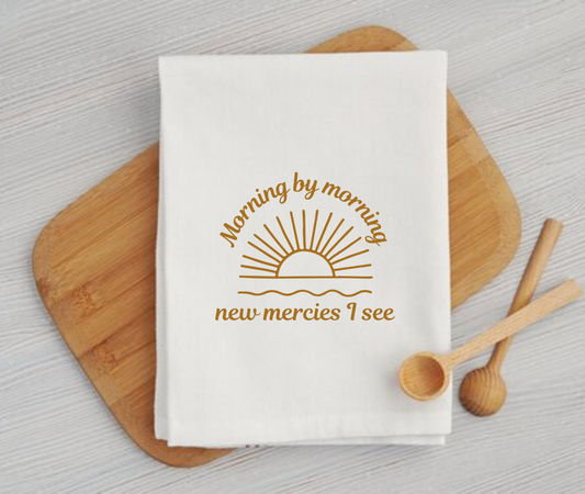 New Mercies I See | Great is Thy Faithfulness Lyrics Dish Towel | Kitchen Towel