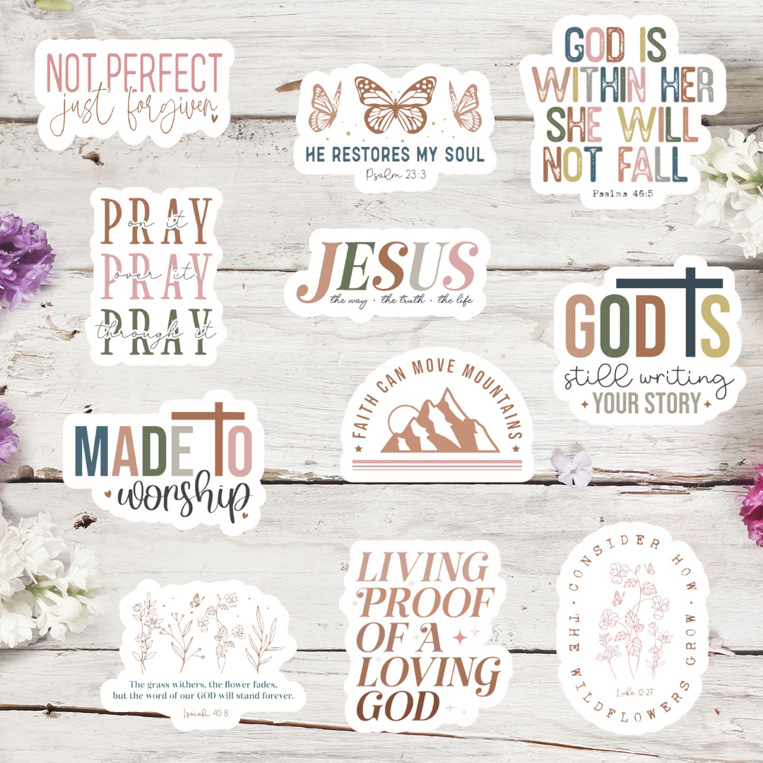 God is Within Her She Will Not Fail Christian Sticker | Bible Verse Sticker