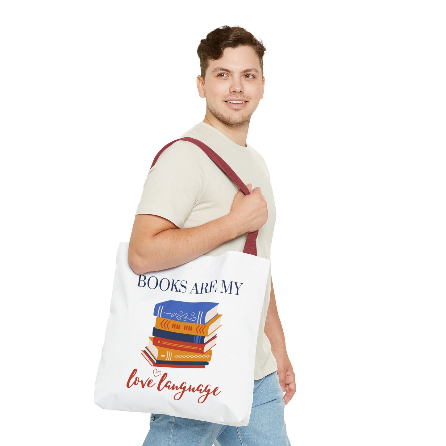 Books are My Love Language Bookish Tote Bag - Ideal Gift for Book Lovers