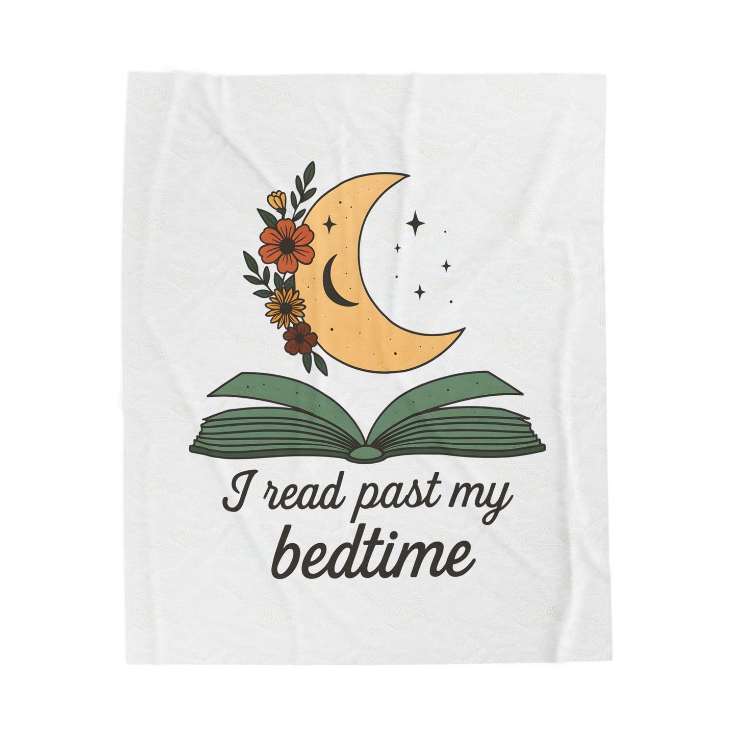 I Read Past My Bedtime Book Lover Throw Blanket | Bookish Velveteen Blanket