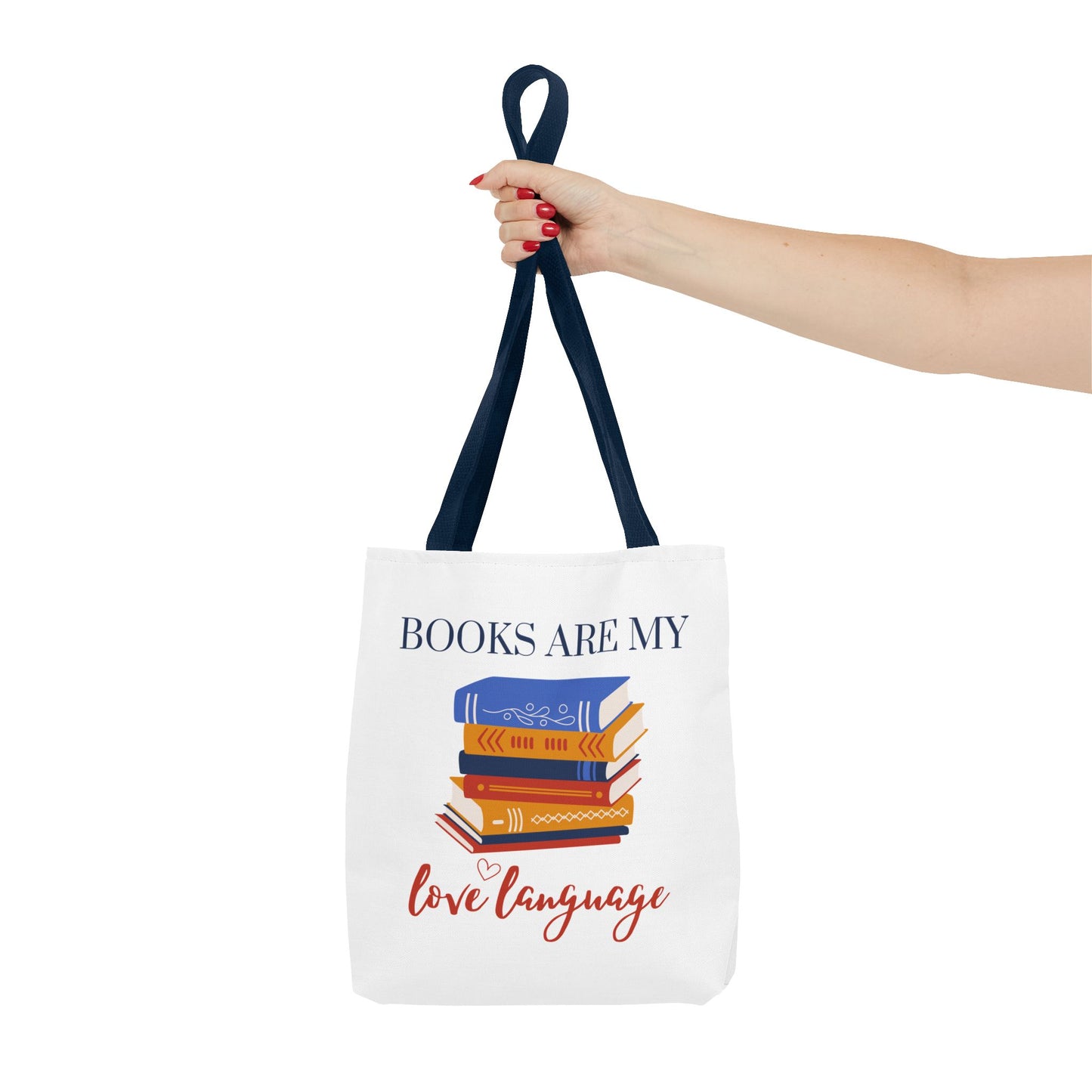 Books are My Love Language Bookish Tote Bag - Ideal Gift for Book Lovers