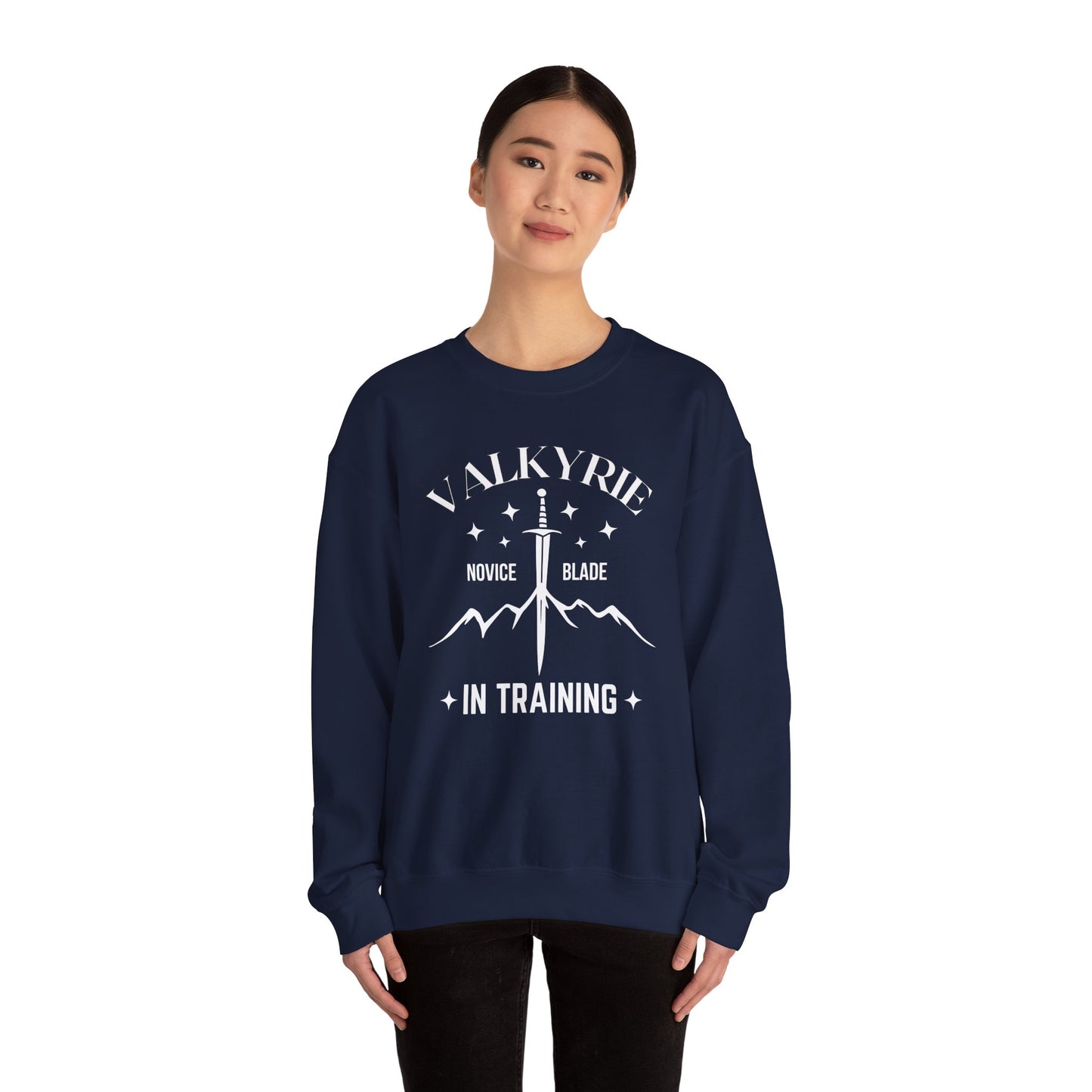 OFFICIALLY LICENSED SJM ACOTAR Merch - Valkyrie in Training Unisex Crewneck Sweatshirt