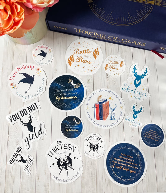 Throne of Glass Stickers | Bookish Stickers | Book Lover Stickers