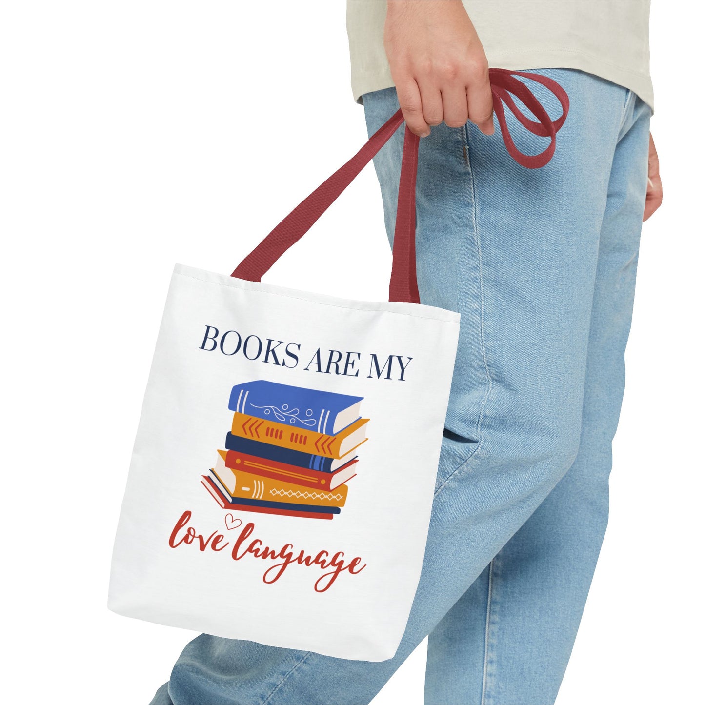 Books are My Love Language Bookish Tote Bag - Ideal Gift for Book Lovers