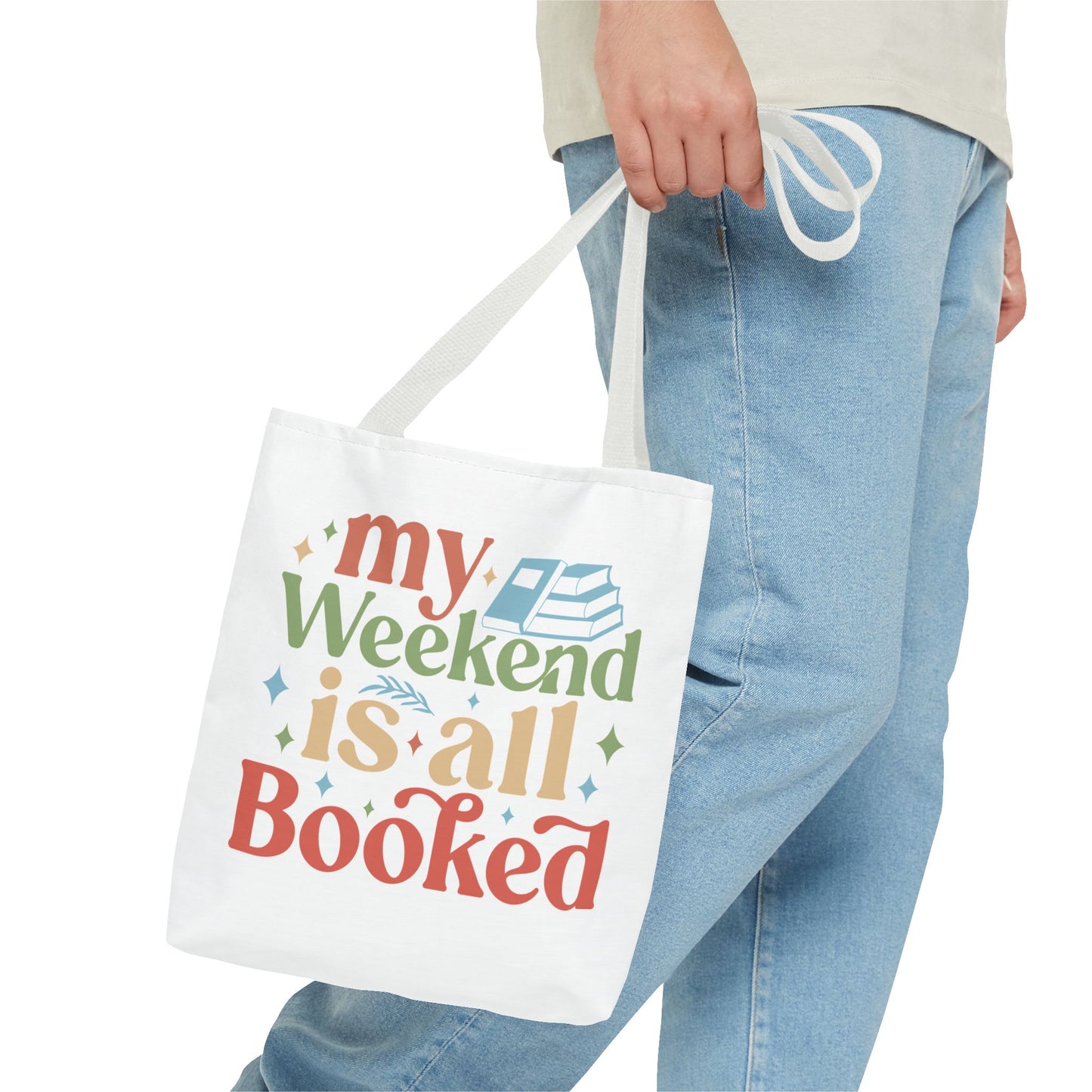 My Weekend Is All Booked Tote Bag - Perfect for Book Lovers and Weekend Adventures