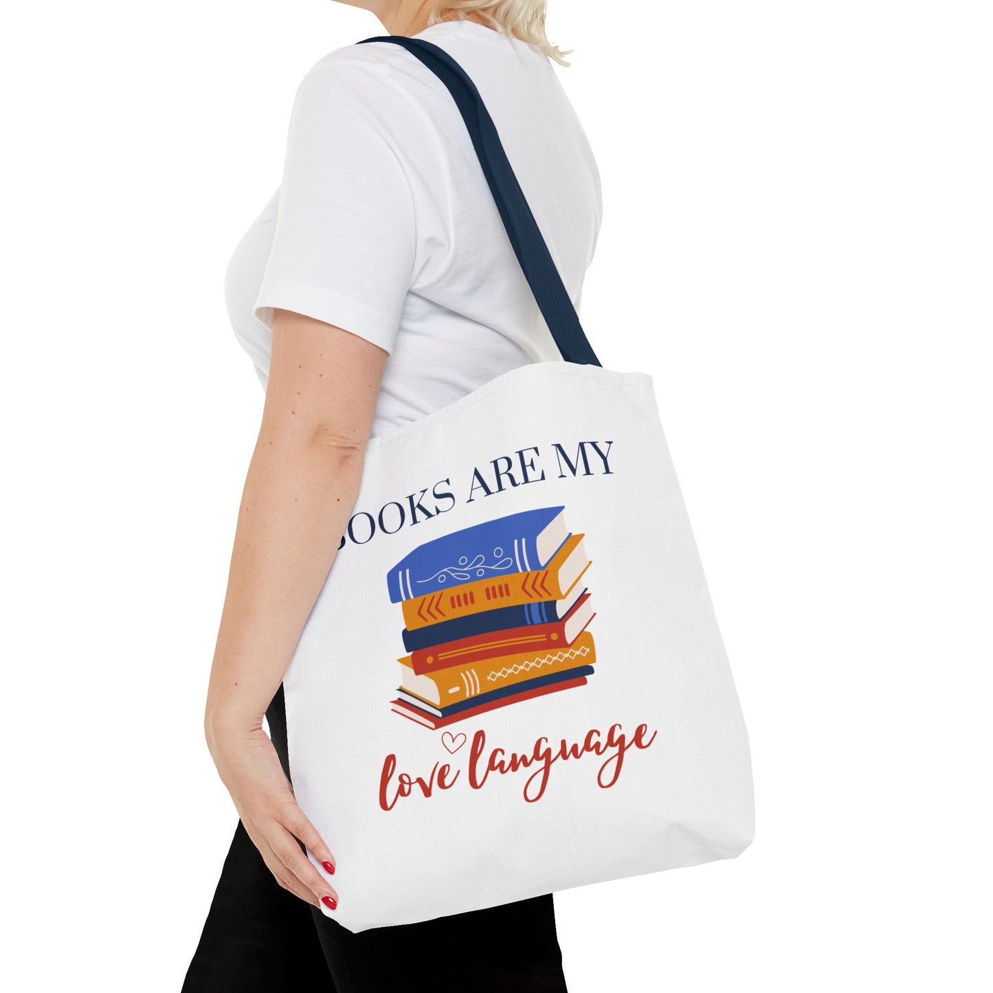 Books are My Love Language Bookish Tote Bag - Ideal Gift for Book Lovers