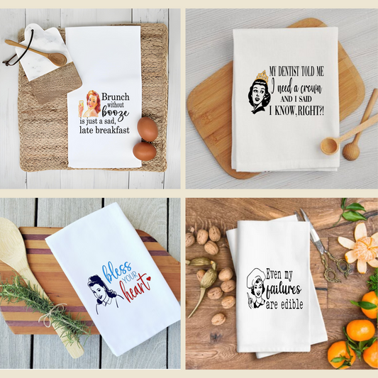Southern Housewife | Vintage Housewife Dish Towels | Kitchen Towels