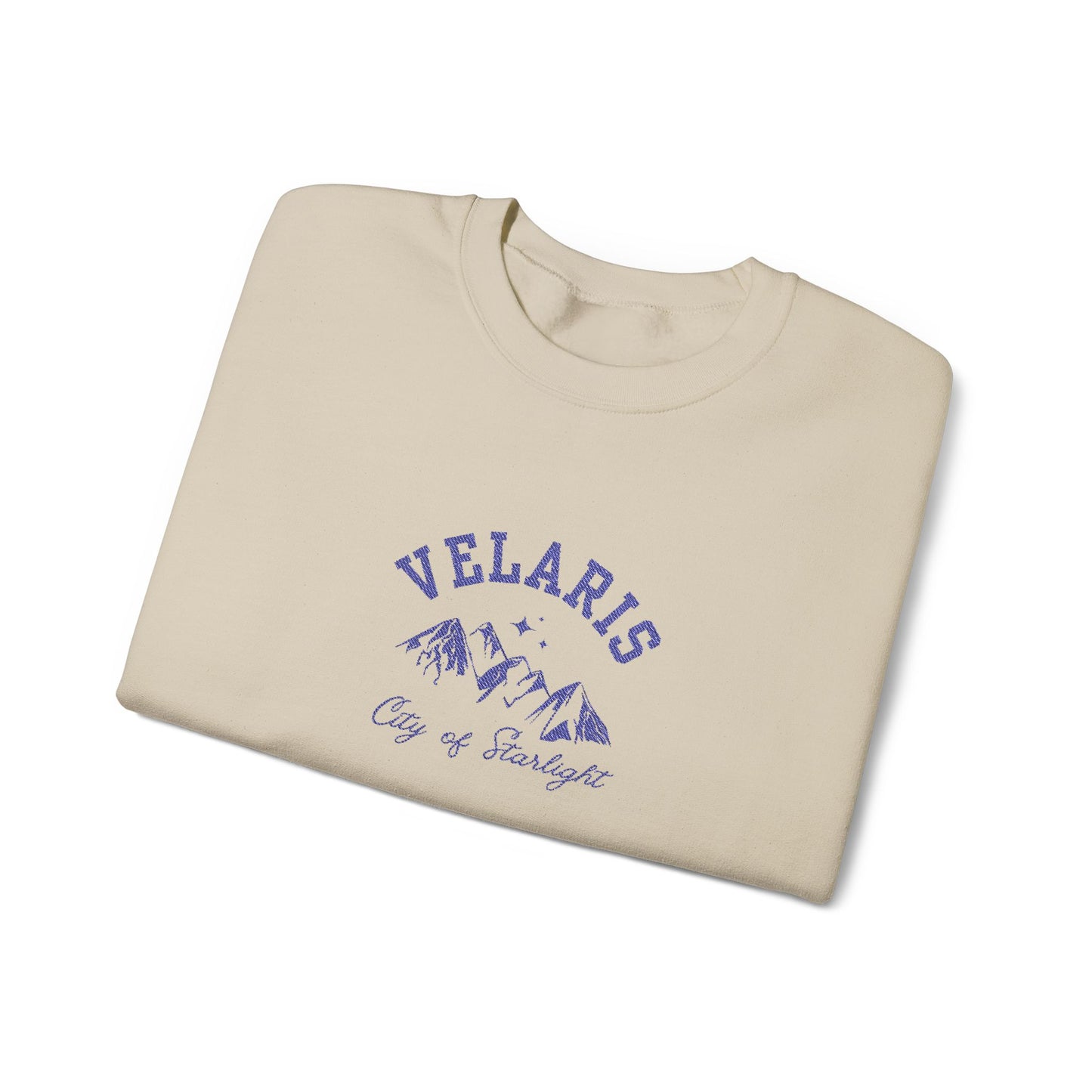 Velaris City of Starlight - Navy Emboridery ACOTAR Embroidered Crewneck Sweatshirt