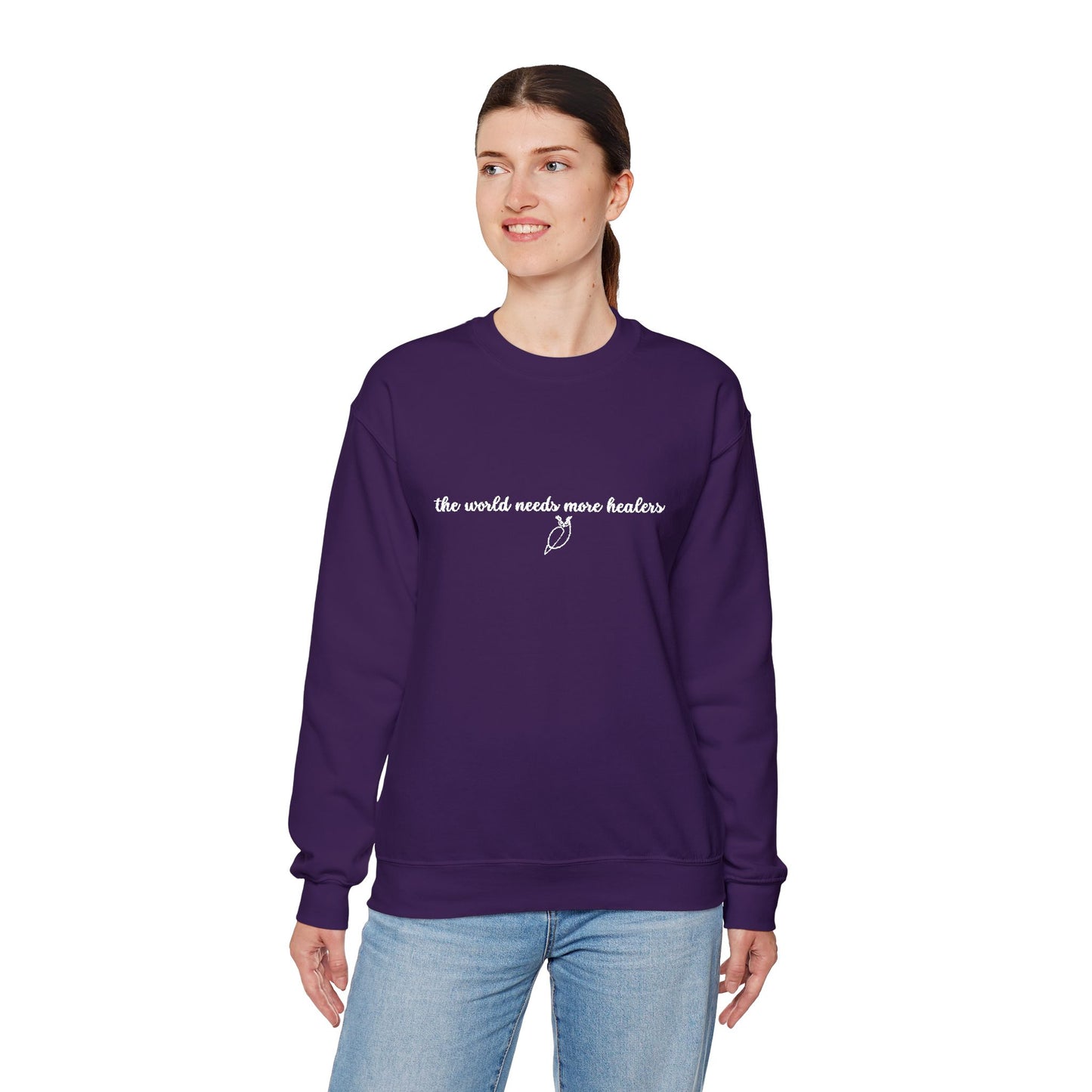 The World Needs More Healers Throne of Glass | Tower of Dawn Embroidered Crewneck Sweatshirt