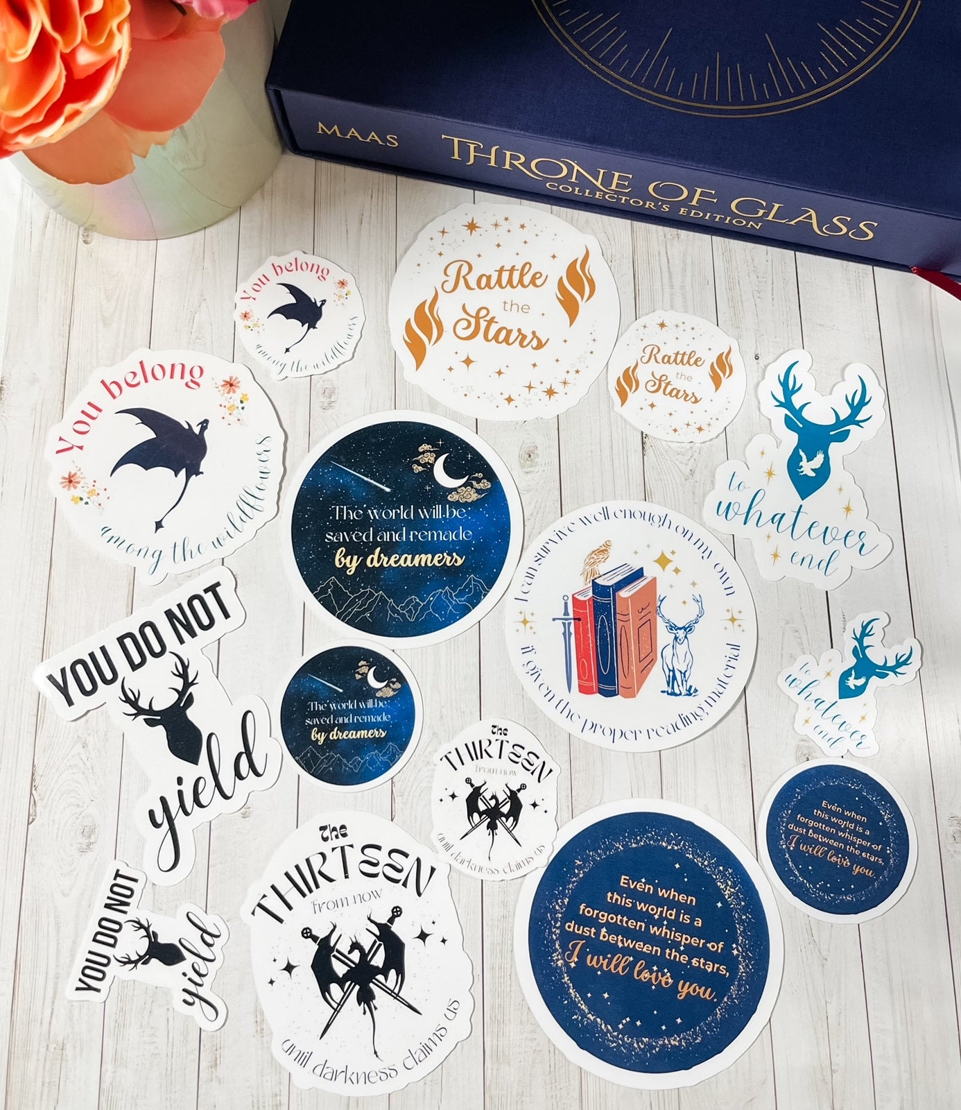 Throne of Glass Stickers | Bookish Stickers | Book Lover Stickers