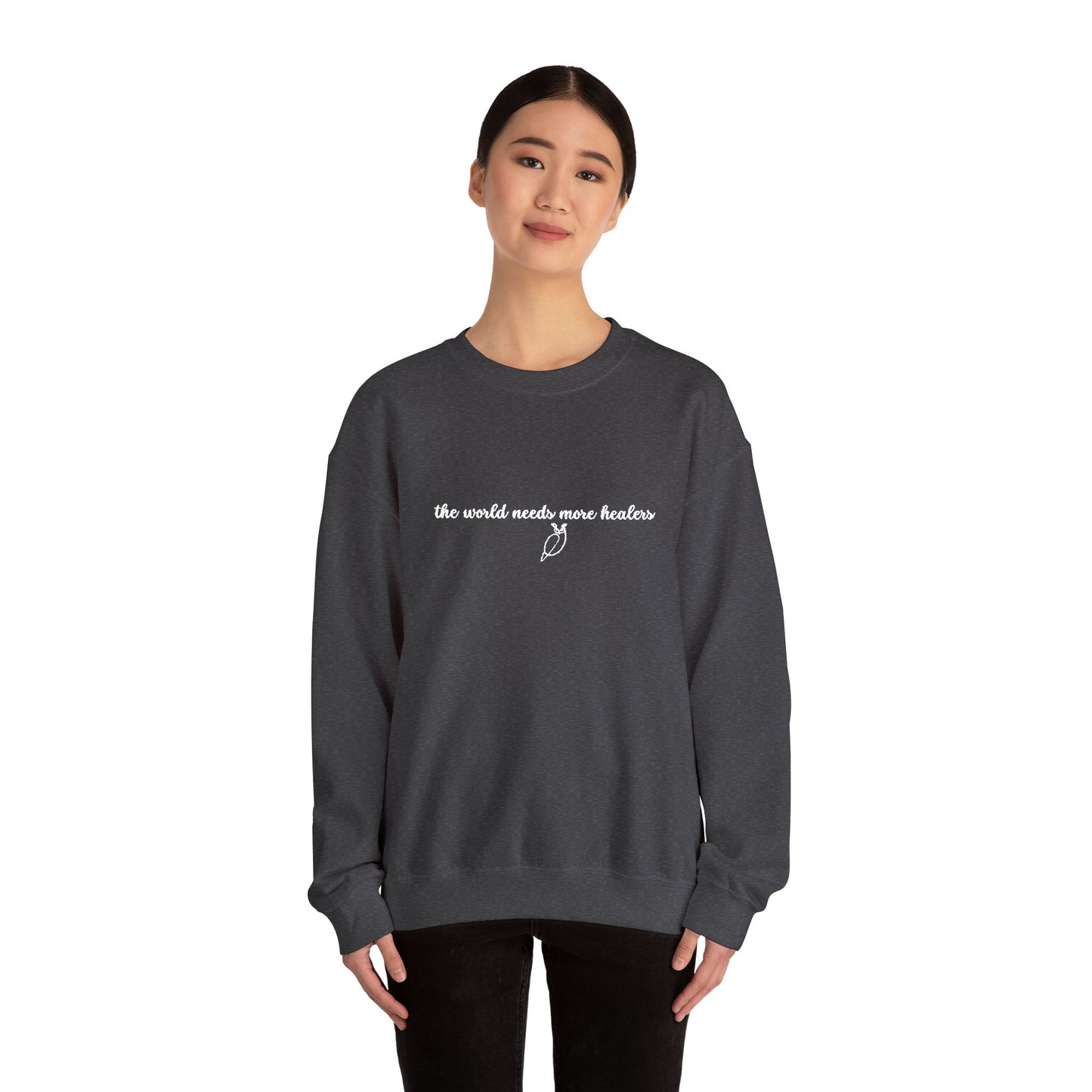 The World Needs More Healers Throne of Glass | Tower of Dawn Embroidered Crewneck Sweatshirt