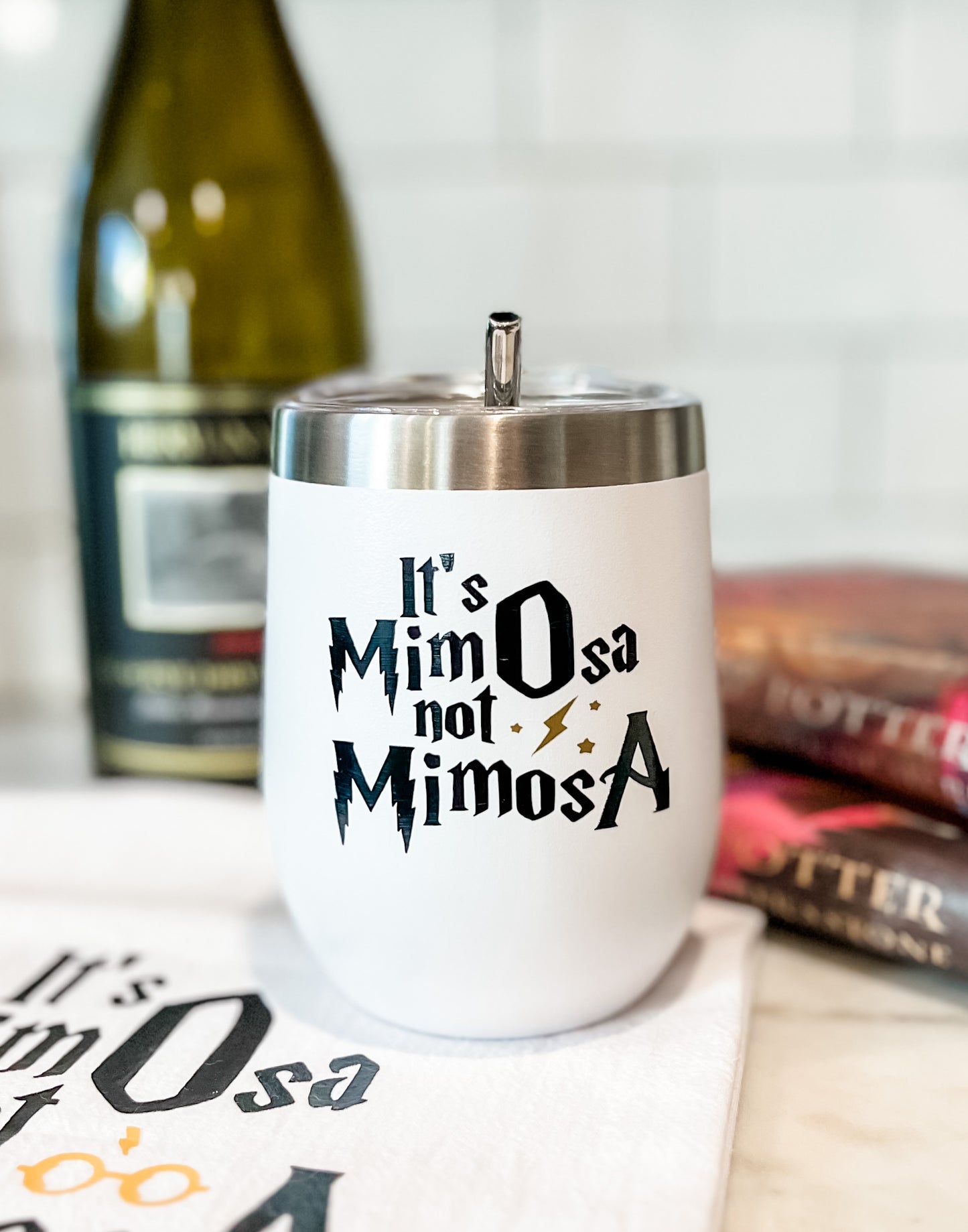 It's MimOsa Not MimosA Wizard Inspired 12 oz Insulated Wine Tumbler