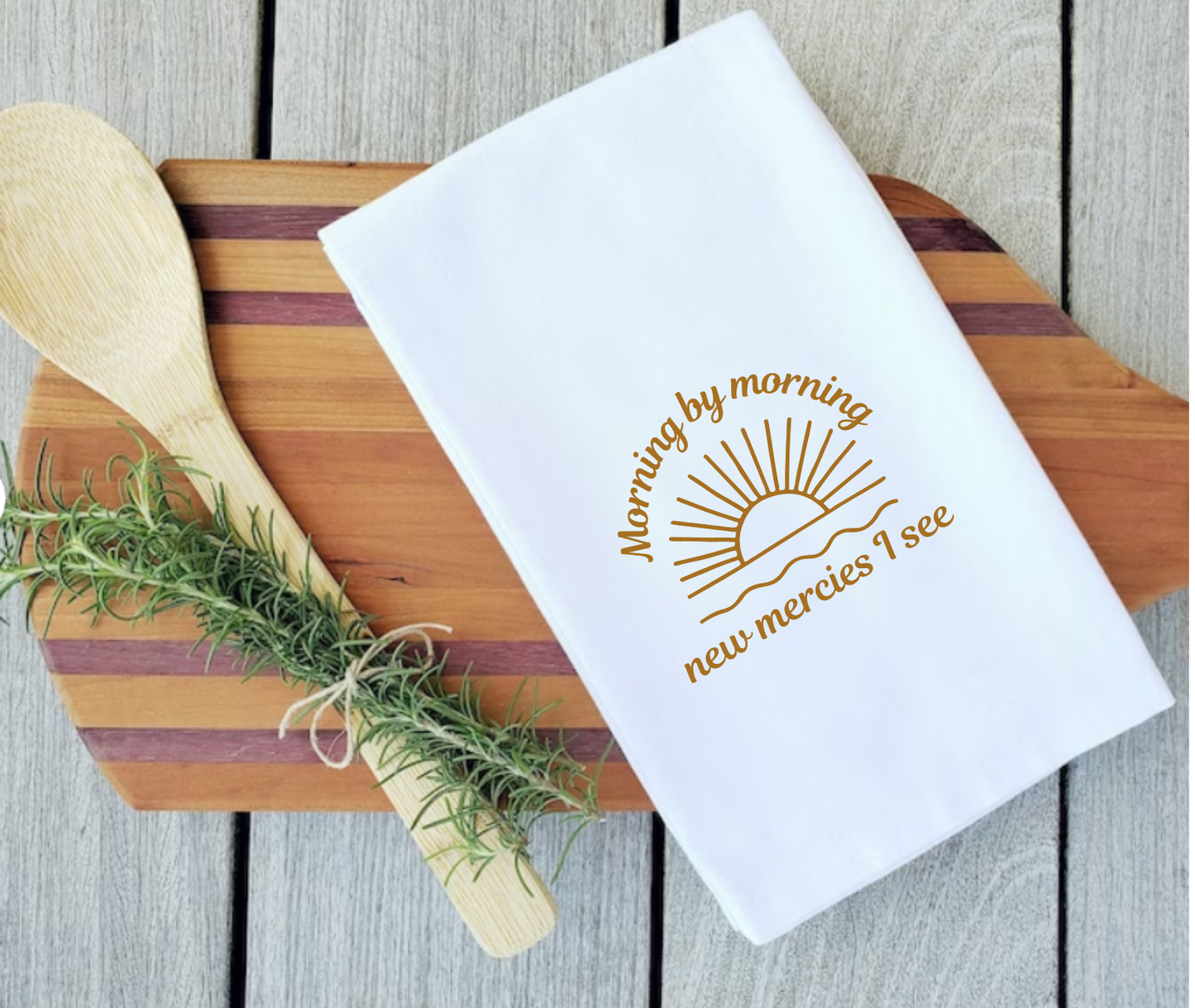 New Mercies I See | Great is Thy Faithfulness Lyrics Dish Towel | Kitchen Towel