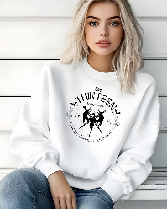 The Thirteen From Now Until the Darkness Claims Us | Throne of Glass Crewneck Sweatshirt