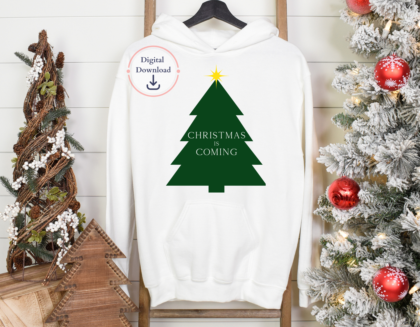 Christmas is Coming Digital Files | SVG | PNG