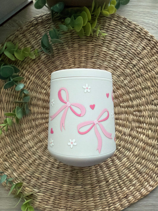 Cream Bows and Daisies Tumbler