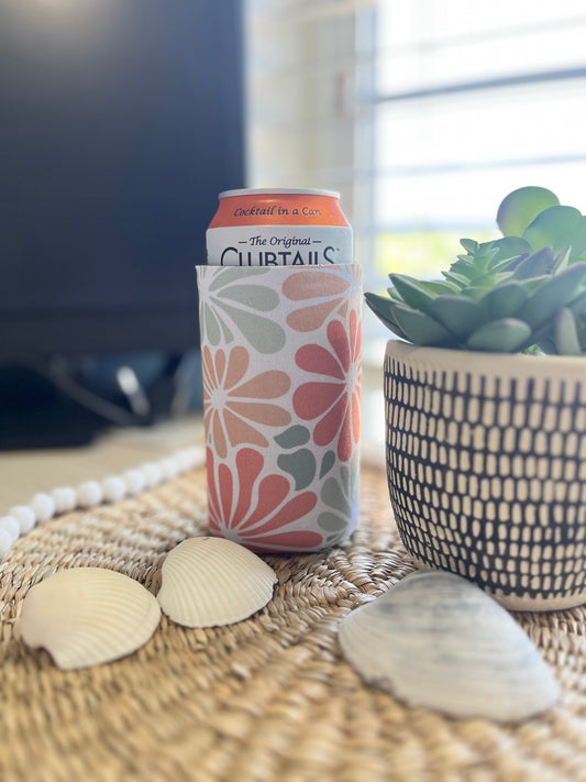 Boho Flowers 12oz Slim Can Coolie