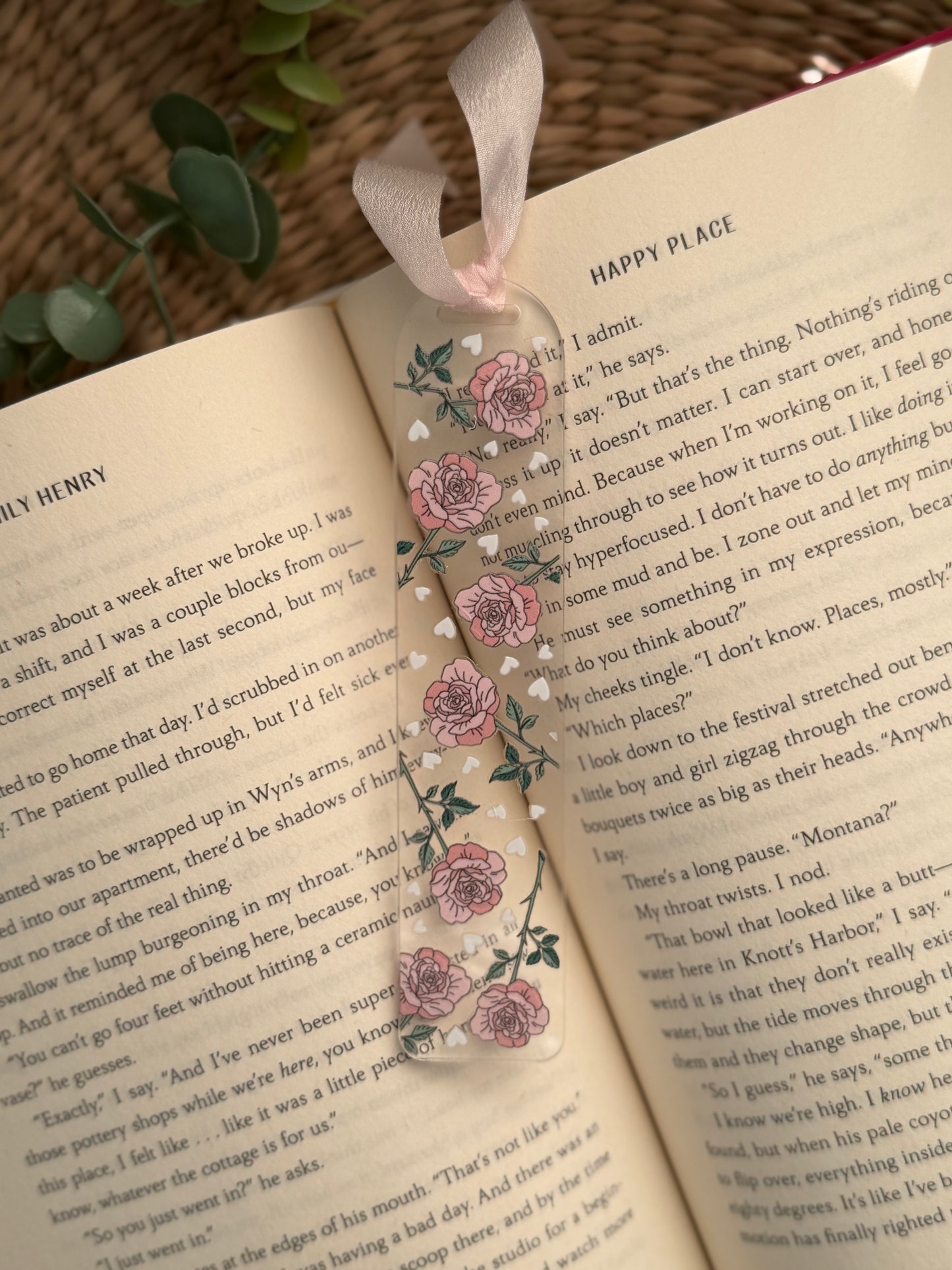 Spring Roses Acrylic Bookmark